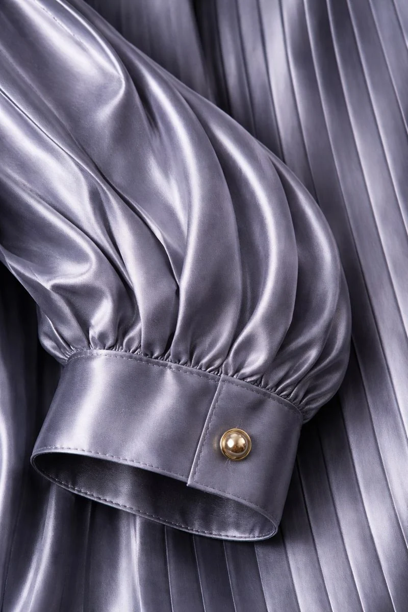 Silver Silk Crush Co-ord Set - Image 2